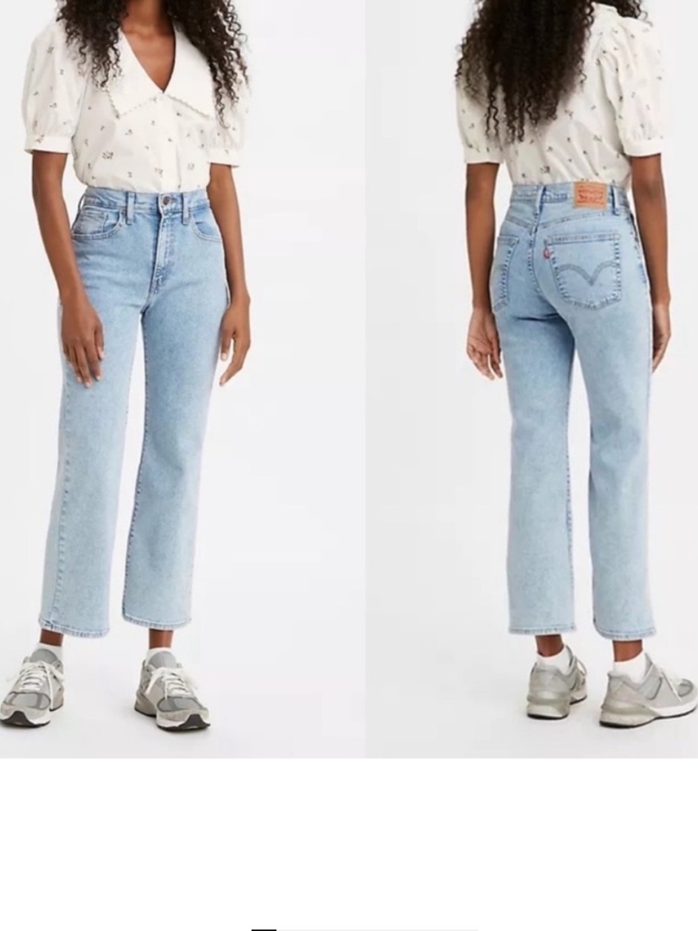 Levi’s high waisted crop flare stretch denim jeans high rise kick flare 30 - Picture 9 of 9